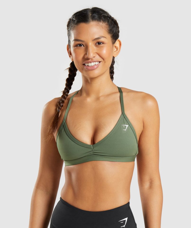 Staniki Sportowe Gymshark Minimal Damskie Oliwkowe | PL 190NVQ